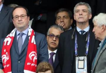 El presidente de Francia Francois Hollande junto a Angel Maria Villar.