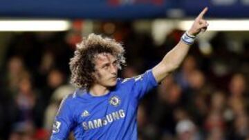 David Luiz, durante un partido con el Chelsea.