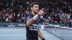 Novak Djokovic celebra su triunfo en el Masters de Par&iacute;s.