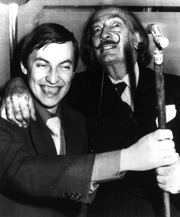 Anatoli Karpov con Salvador Dalí en Nueva York en 1979.