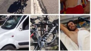 Dani Moreno publicó en su Twitter algunas imágenes antes y después del accidente.