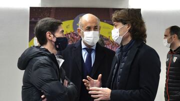 Marcelino, con Elizegi y Guerrero en Lezama.