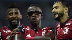 Vinicius Junior celebra un gol con el Flamengo