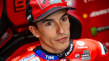 Marc Márquez en el box de Ducati en MotoGP.