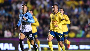Erick Sanchez of America during the 1st round match between Queretaro and America as part of the Liga BBVA MX, Torneo Apertura 2024 at La Corregidora Stadium on January 10, 2024 in Santiago de Queretaro, Mexico.