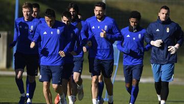 Entrenamiento del Real Oviedo.