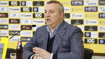 Ramírez, en una comparecencia como presidente de Las Palmas.