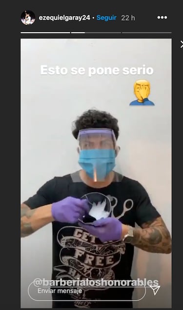 Ezequiel Garay apuesta por un cambio de 'look' y sus compa?eros se mofan