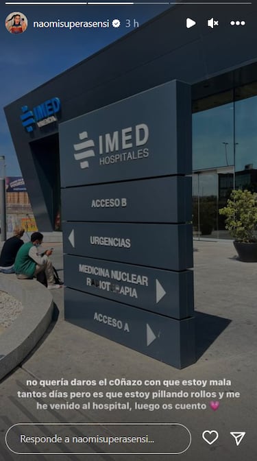 Naomi Asensi, de LIDLT, ingresada en el hospital