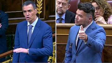 El tenso enfrentamiento entre Rufián y Pedro Sánchez por la corrupción del caso Cerdán