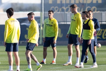 Gerard Moreno y Soloth, durante un entrenamiento con el Villareal.