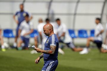 Bronnitsy  23 junio 2018, Rusia
Copa Mundial Rusia 2018
Entrenamiento de Argentina antes de jugar contra Nigeria.
Jorge Sampaoli coach of Argentina
Foto Ortiz Gustavo