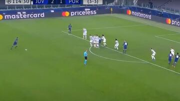 Lo de Cristiano en la barrera fue clave en el batacazo de la Juve
