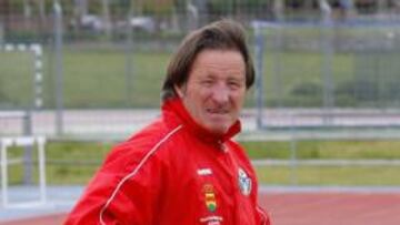 Anquela, en un entrenamiento.