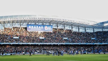 19/01/20 PARTIDO SEGUNDA DIVISION
 DEPORTIVO DE LA CORU&Atilde;A - CADIZ
 SEGUIDORES PANORAMICA ESTADIO RIAZOR 