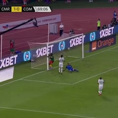 Los goles encajados por el jugador de Comoras que hizo de portero contra Camerún