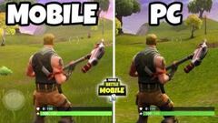Fortnite: comparativa gráfica móvil vs PC