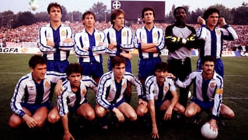 La camiseta Massana de la temporada 1987-88 que el Espanyol us&oacute; en Leverkusen.