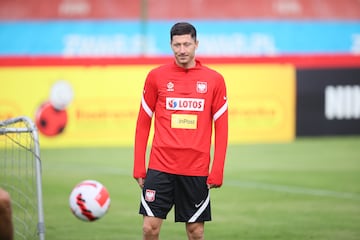 Polish national soccer team striker Robert Lewandowski 