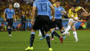El gol de James a Uruguay