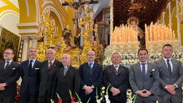 La representación del Sevilla, con San Benito.