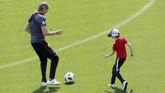 El nieto de Gareca, el gran protagonista del entrenamiento