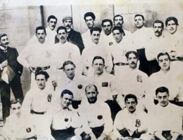 La primera alineación de un Espanyol-Madrid.