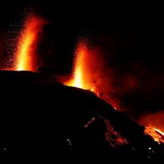 Derrumbe en un acantilado: puede deberse a los terremotos