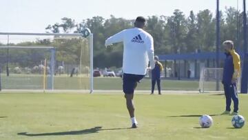 Pavón y Cardona en el reto del palo