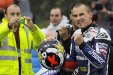 Jorge Lorenzo se proclamó campeón del GP de españa en 2011.