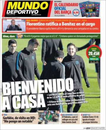 Portadas de la prensa mundial