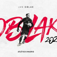 Oficial: Oblak renueva hasta 2023 y su cláusula pasa a ser 120M€