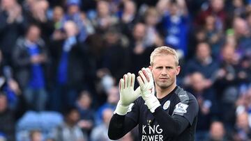 Leicester City goalkeeper Kasper Schmeichel. 