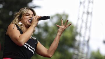 Foto de Adriana Luc&iacute;a aparece en Times Square de Nueva York. Conozca por qu&eacute; la imagen de la cantante fue proyectada en la calle de la capital del mundo.