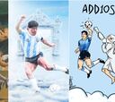 Grandes ilustraciones en tributo a Diego Armando Maradona