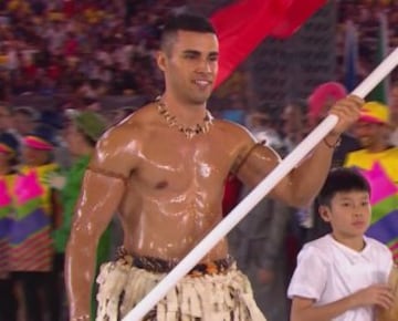 Pita Taufatofua, el abanderado de Tonga que fue sensación en la apertura de Río 2016