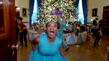 First Lady Jill Biden posted the annual White House Christmas video to X, featuring dancers in bright costumes prancing around the White House.