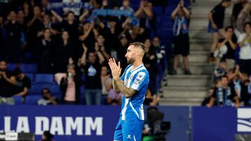 Darder, durante el Espanyol-Almería.