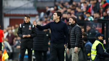 Iraola, en el partido contra el Betis.