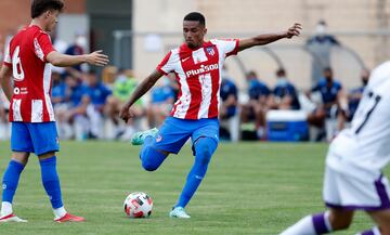 Marcos Paulo, durante el amistoso d primer equipo en el Burgo de Osma.