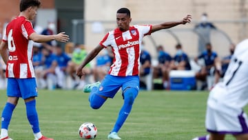 Marcos Paulo, durante el amistoso d primer equipo en el Burgo de Osma.