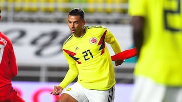 Edwin Cardona durante un amistoso con la Selecci&oacute;n Colombia.