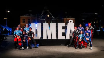 Theirry Neuville, Kalle Rovanpera, Josh McErlean, Elfyn Evans, Sami Pajari, Ott Tanak, Adrien Fourmaux, Gregoire Munster, Takamoto Katsuta are seen during the World Rally Championship Sweden in Umea, Sweden on 12,February. 2025 // Jaanus Ree / Red Bull Content Pool // SI202502120451 // Usage for editorial use only //