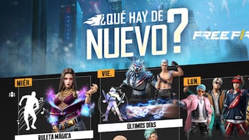 Agenda semanal de Free Fire del 4 al 10 de enero con Ruleta Mágica y Bonus Especial