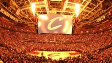 El Quicken Loans Arena, el día del estreno de los Cavs esta temporada. Los Knicks acabaron imponiéndose por 90-95.
