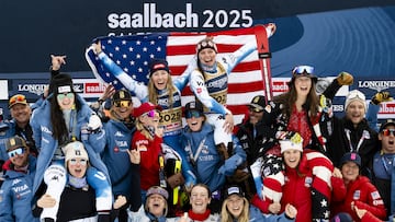 Shiffrin suma su octavo oro mundial al ganar con Breezy Johnson la combinada