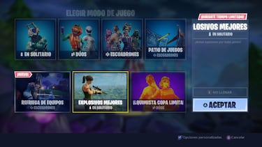 Vuelve el modo Explosivos Mejores a Fortnite