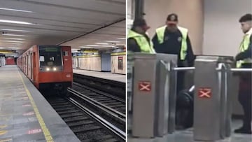 Usuario exhibe el momento exacto en que tres policías bancarios golpean a una persona en la Línea 3 del Metro CDMX.