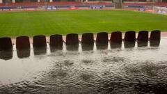 Estadio La Portada se inunda y culpan a la constructora