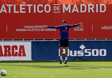 El primer entrenamiento del Atleti tras el parón